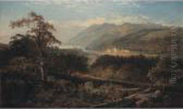 Taymouth Castle Oil Painting by Edmund John Niemann, Snr.