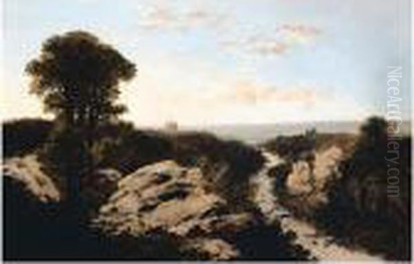 Richmond, Yorkshire Oil Painting by Edmund John Niemann, Snr.