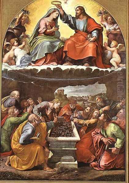 Monteluce Madonna Oil Painting by Giulio Romano (Orbetto)