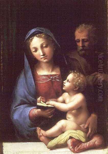 Holy Family Oil Painting by Giulio Romano (Orbetto)