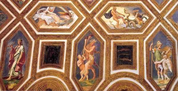 Ceiling decoration (detail) Oil Painting by Giulio Romano (Orbetto)