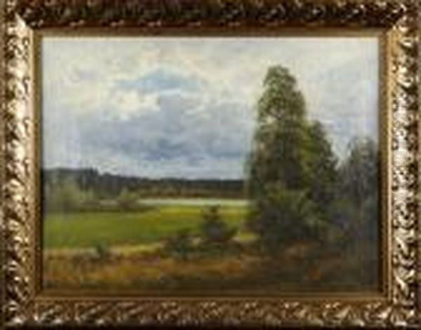 Landskap Oil Painting by Severin Nilson