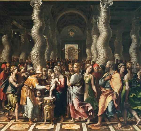 The Circumcision Oil Painting by Giulio Romano (Orbetto)