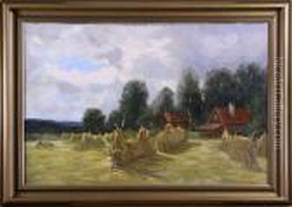 Landskap Med Hohassjor, Signerad Severin Nilsson Oil Painting by Severin Nilson