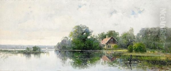 Sommar Vid Kusten Oil Painting by Severin Nilson