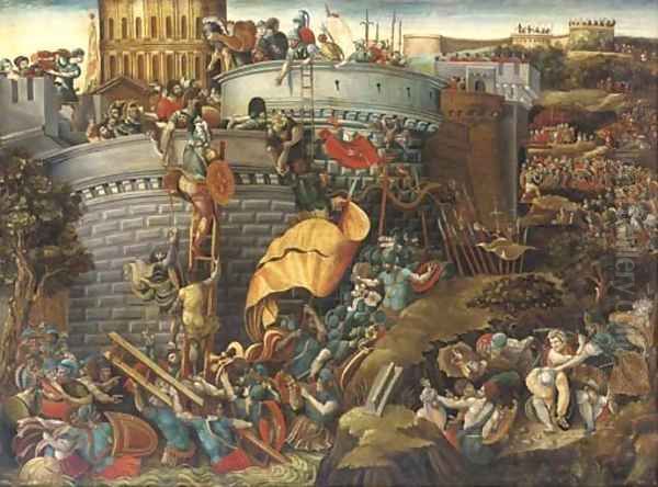 The Capture of Carthagena Oil Painting by Giulio Romano (Orbetto)