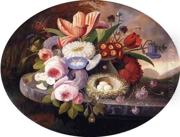 Flowers Oil Painting by Severin Roesen