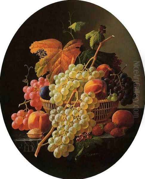 Still Life with Fruit X Oil Painting by Severin Roesen