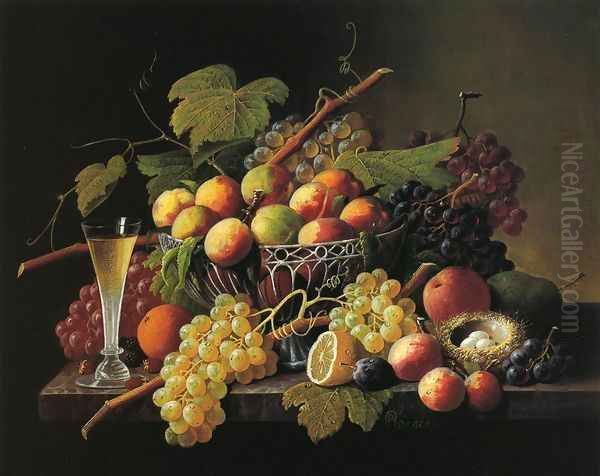 Still Life Oil Painting by Severin Roesen