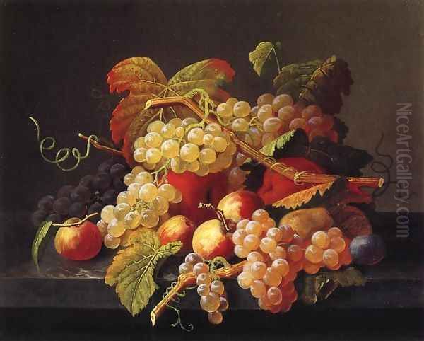 Still Life of Fruit Oil Painting by Severin Roesen