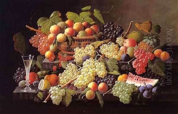 Still Life with Fruit II Oil Painting by Severin Roesen