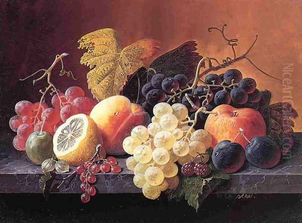 Still Life with Fruit I Oil Painting by Severin Roesen