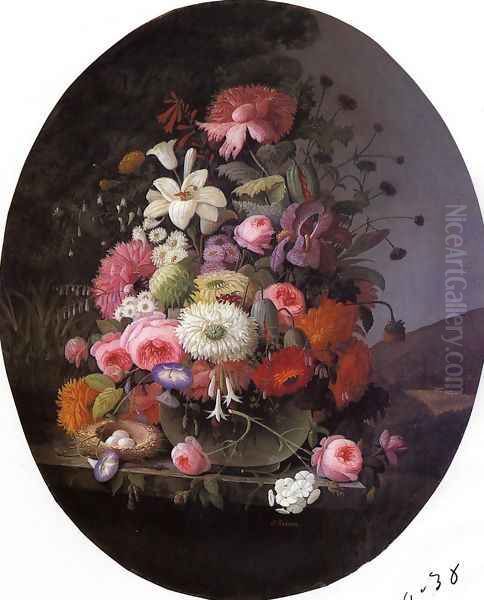 Still Life with Flowers I Oil Painting by Severin Roesen