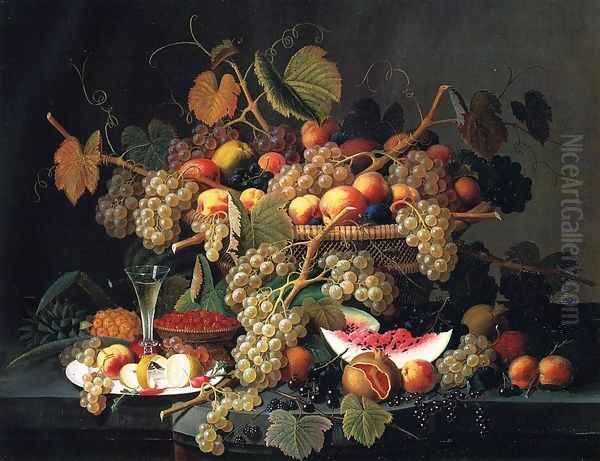 Still Life with Fruit XII Oil Painting by Severin Roesen