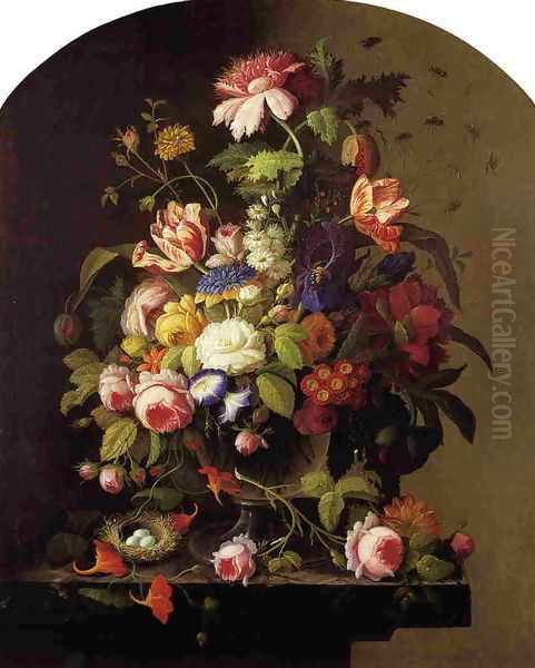 Still Life: Flowers Oil Painting by Severin Roesen