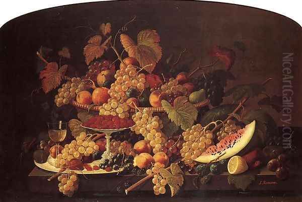 Still Life with Fruit IV Oil Painting by Severin Roesen