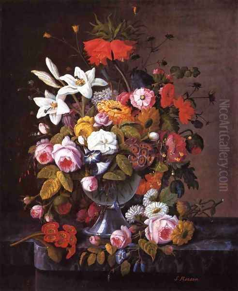 Still Life with Flowers IV Oil Painting by Severin Roesen