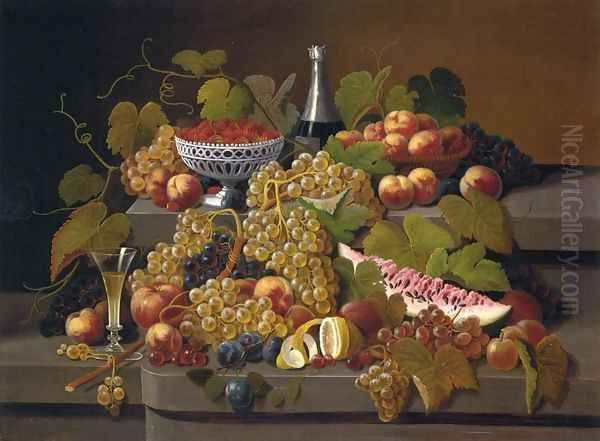 Still Life with Fruit XIII Oil Painting by Severin Roesen