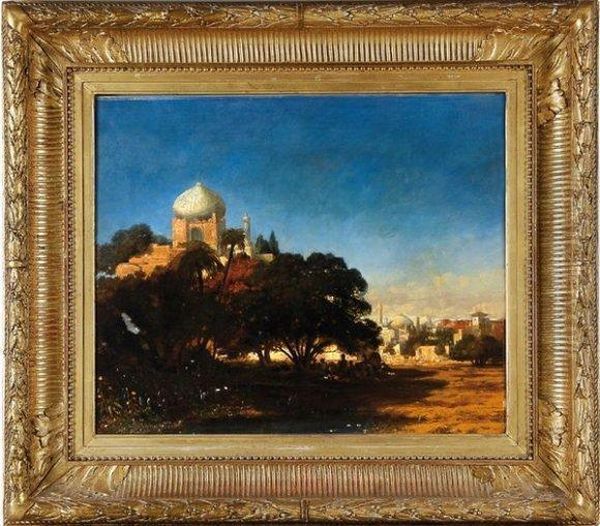 Paysage Orientaliste Oil Painting by Jules Achille-Noel