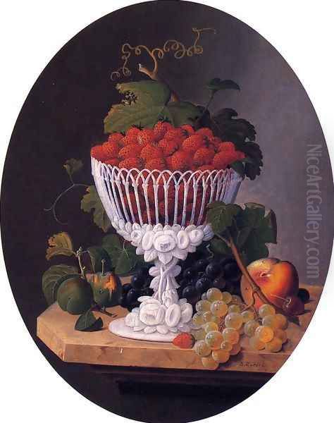 Still Life with Strawberries Oil Painting by Severin Roesen