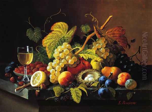 Still Life with Fruit XV Oil Painting by Severin Roesen