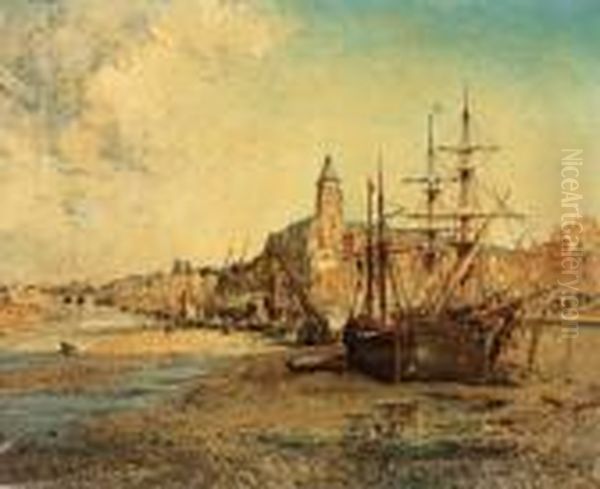 Le Treport Oil Painting by Jules Achille-Noel