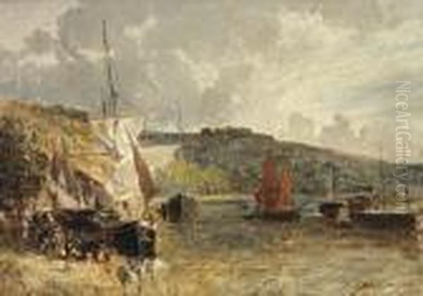 Le Port Oil Painting by Jules Achille-Noel