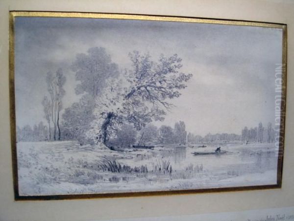 Les Bords De La Loire Oil Painting by Jules Achille-Noel