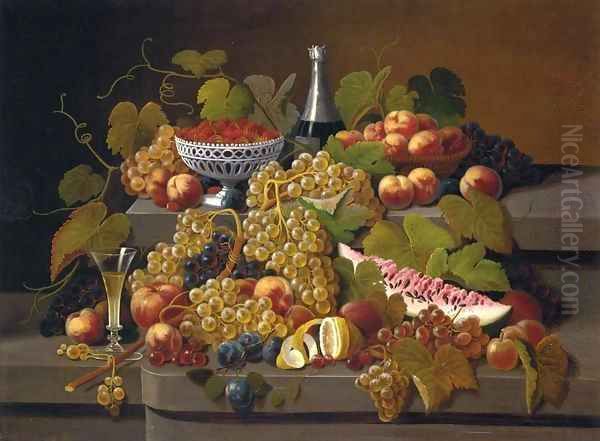 Still Life with Fruit Date unknown 8 Oil Painting by Severin Roesen