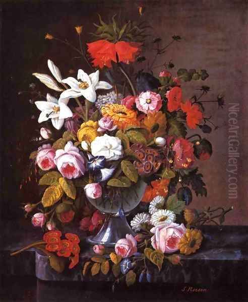 Still Life with Flowers Date unknown 3 Oil Painting by Severin Roesen