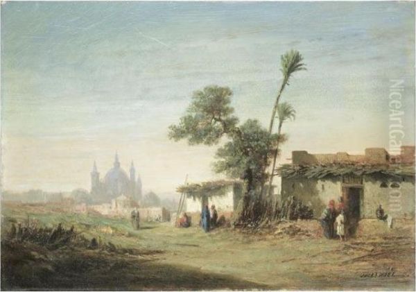 Les Abords D'une Ville En Orient Oil Painting by Jules Achille-Noel