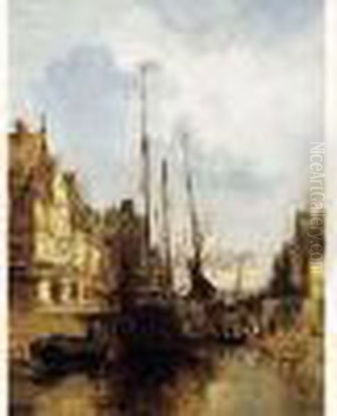 Marine Hollandaise Oil Painting by Jules Achille-Noel