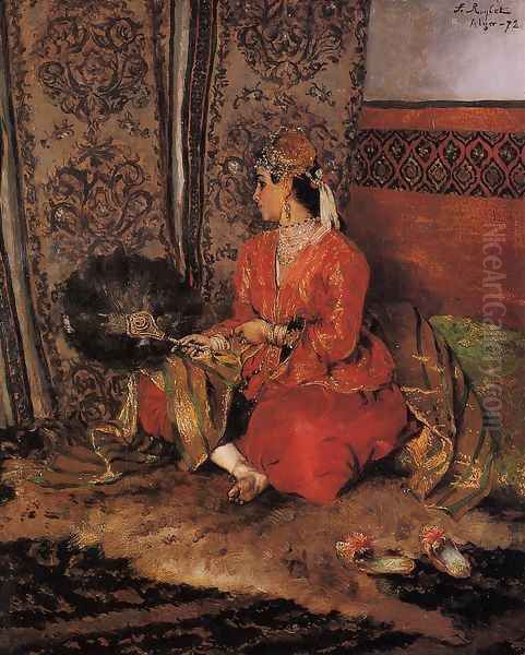 The Algerian Beauty Oil Painting by Ferdinand Victor Leon Roybet