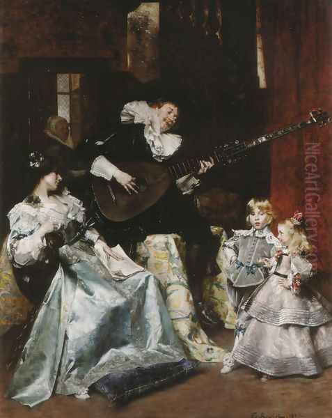 La Sarabande Oil Painting by Ferdinand Victor Leon Roybet