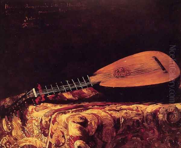 The Mandolin Oil Painting by Ferdinand Victor Leon Roybet