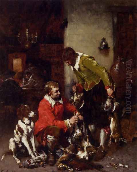 Return From The Shoot Oil Painting by Ferdinand Victor Leon Roybet