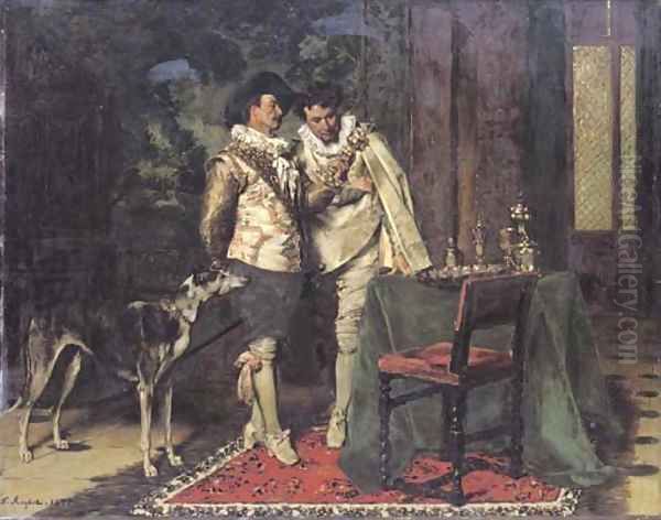 The connoisseurs Oil Painting by Ferdinand Victor Leon Roybet