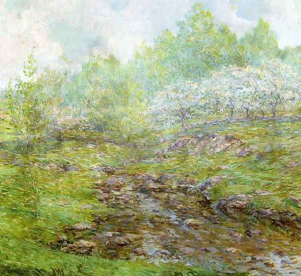 Springtime Oil Painting by Robert Reid