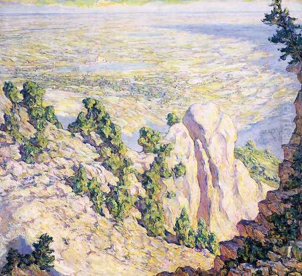 View from a Mountaintop Oil Painting by Robert Reid