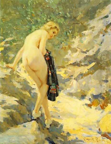 The Bather Oil Painting by Robert Reid