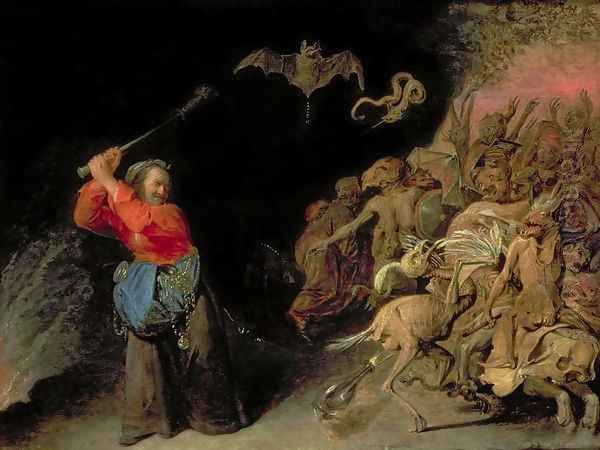 Dulle Griet Mad Meg raiding Hell Oil Painting by David The Younger Ryckaert