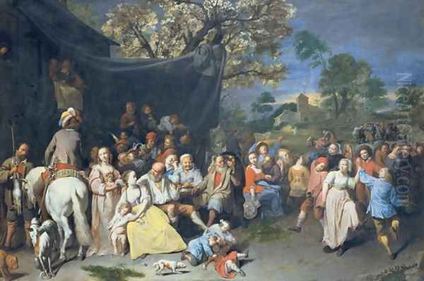 Peasant Festival, 1649 Oil Painting by David The Younger Ryckaert