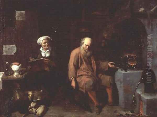 The Alchemist Oil Painting by David The Younger Ryckaert