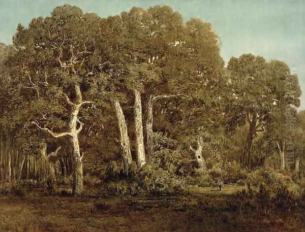 The Great Oaks of Old Bas-Breau, 1864 Oil Painting by Theodore Rousseau