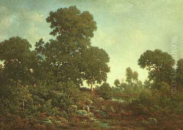 Springtime 1860 Oil Painting by Theodore Rousseau