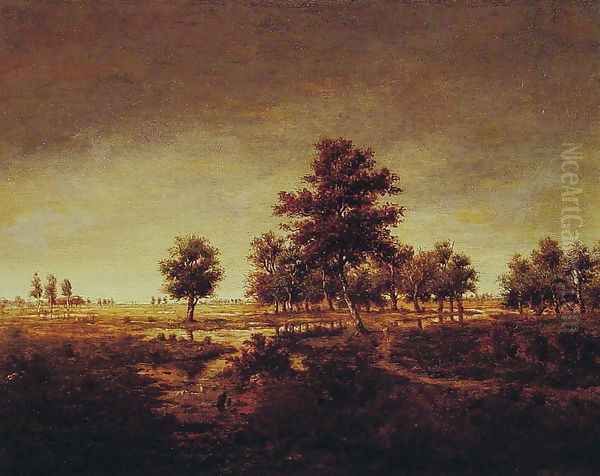 Forest at Fontainebleau Oil Painting by Theodore Rousseau