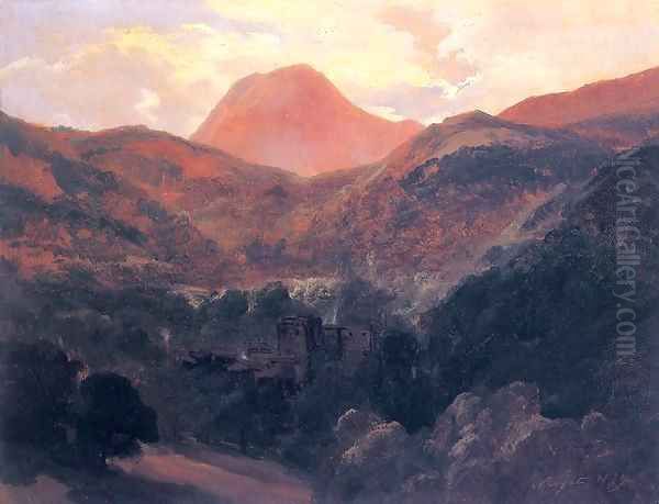 View of the Puy de Dome and Royat 1839 Oil Painting by Theodore Rousseau