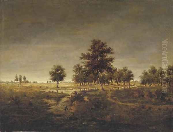 The Forest at Fontainebleau Oil Painting by Theodore Rousseau