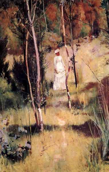 A Summer Morning Tiff Oil Painting by Tom Roberts