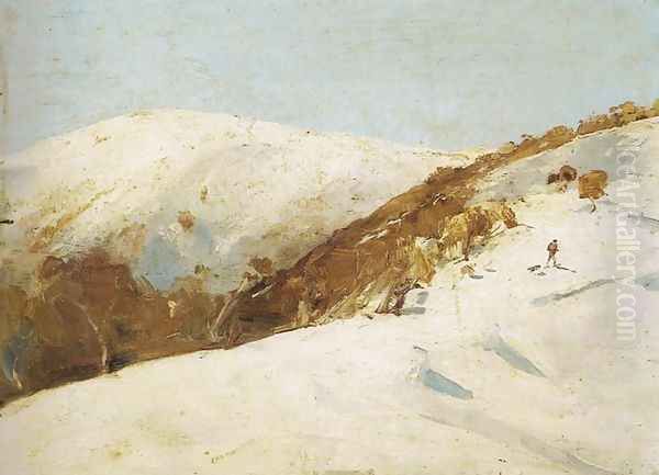 Mailman to Omeo (Snow Shoes) Oil Painting by Tom Roberts